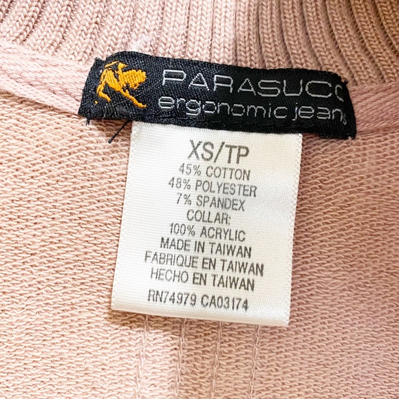 Parasuco Ribbed Silky Pocket Zip Up Baby Pink XS - Picture 4 of 10